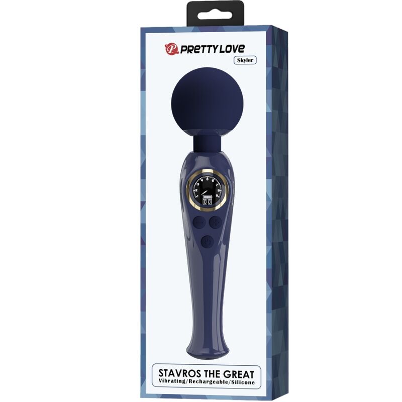 PRETTY LOVE - SKYLER VIBRATOR WAND BLUE - My naughty haven #