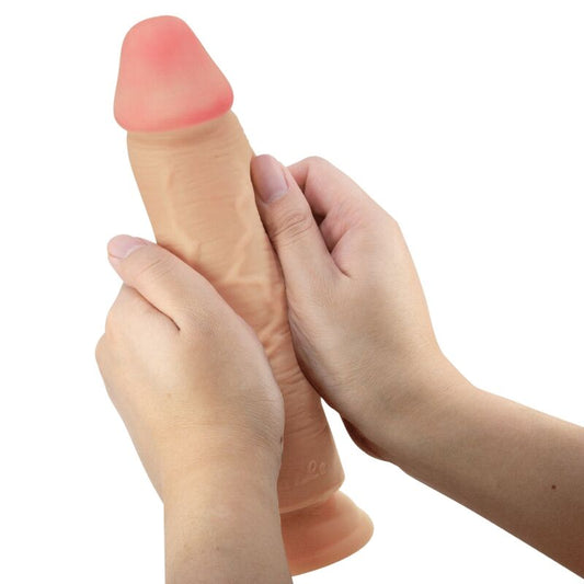 PRETTY LOVE - SLIDING SKIN SERIES REALISTIC DILDO WITH SLIDING SKIN SUCTION CUP FLESH 23.4 CM - My naughty haven #