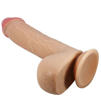 PRETTY LOVE - SLIDING SKIN SERIES REALISTIC DILDO WITH SLIDING SKIN SUCTION CUP FLESH 23.4 CM - My naughty haven #