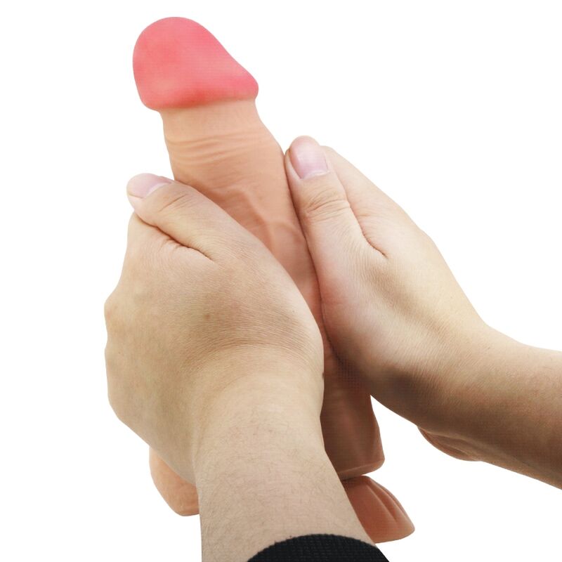 PRETTY LOVE - SLIDING SKIN SERIES REALISTIC DILDO WITH SLIDING SKIN SUCTION CUP REMOTE CONTROL FLESH 21.8 CM - My naughty haven #