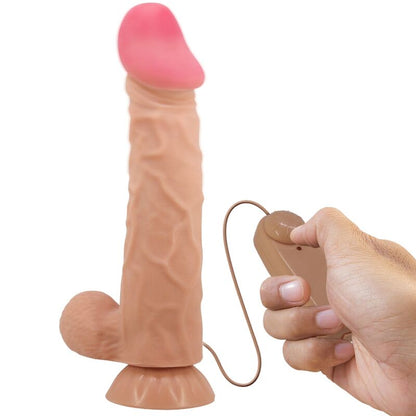 PRETTY LOVE - SLIDING SKIN SERIES REALISTIC DILDO WITH SLIDING SKIN SUCTION CUP REMOTE CONTROL FLESH 24 CM - My naughty haven #