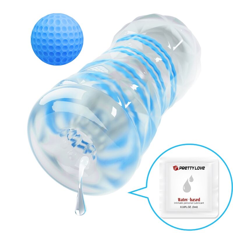 PRETTY LOVE - SMALL MASTURBATOR WITH BLUE SPIRALS - My naughty haven #
