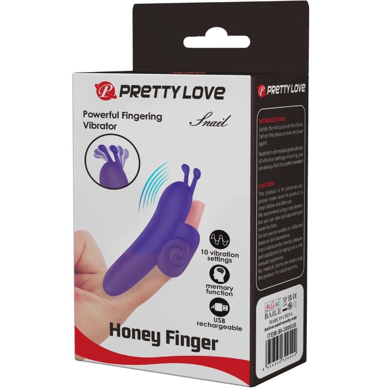 PRETTY LOVE - SNAIL POWERFUL PURPLE FINGER STIMULATOR - My naughty haven #