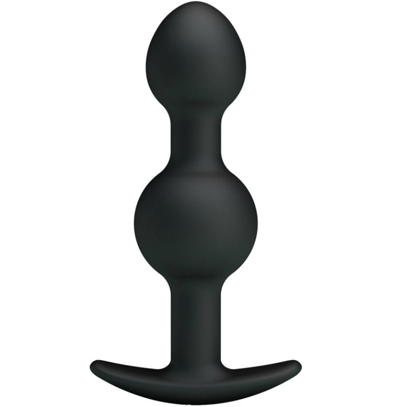 PRETTY LOVE - SPECIAL STIMULATION SILICONE ANAL BALLS 10.3 CM BLACK - My naughty haven #