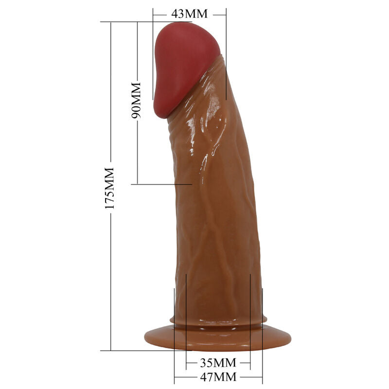 PRETTY LOVE - STARKS HARNESS BRIEFS MULTI-SPEED VIBRATION DILDO 17,5 CM LIGHT BROWN - My naughty haven #