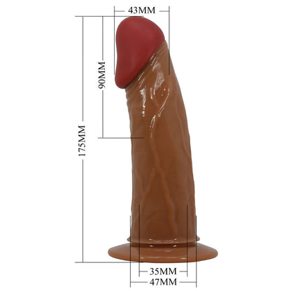 PRETTY LOVE - STARKS HARNESS BRIEFS MULTI-SPEED VIBRATION DILDO 17,5 CM LIGHT BROWN - My naughty haven #