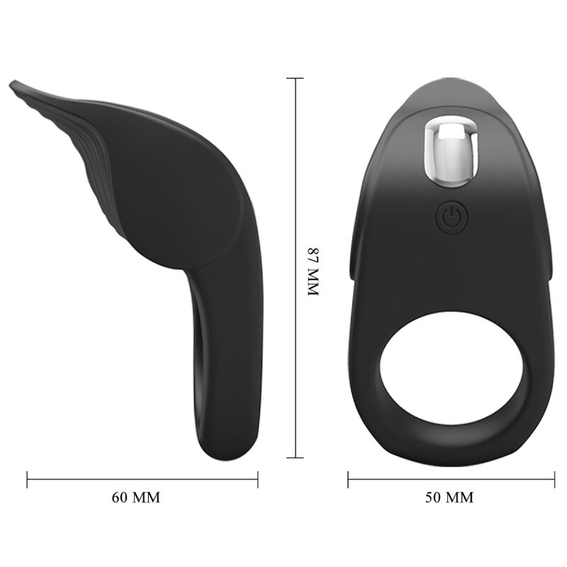 PRETTY LOVE - SUSANNA VIBRATING PENIS RING BLACK - My naughty haven #