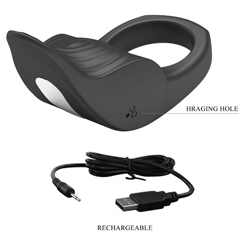 PRETTY LOVE - SUSANNA VIBRATING PENIS RING BLACK - My naughty haven #