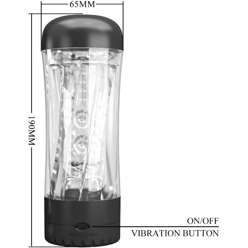 PRETTY LOVE - TAMARA MALE MASTURBATOR MULTI-SPEED VIBRATOR BLACK - My naughty haven #