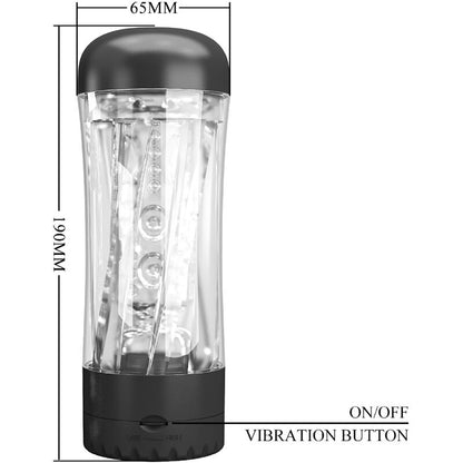 PRETTY LOVE - TAMARA MALE MASTURBATOR MULTI-SPEED VIBRATOR BLACK - My naughty haven #
