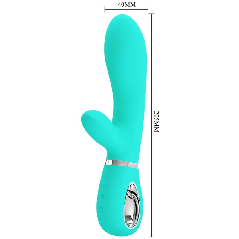 PRETTY LOVE - THOMAS MULTIFUNCTION G-SPOT VIBRATOR AQUA GREEN - My naughty haven #