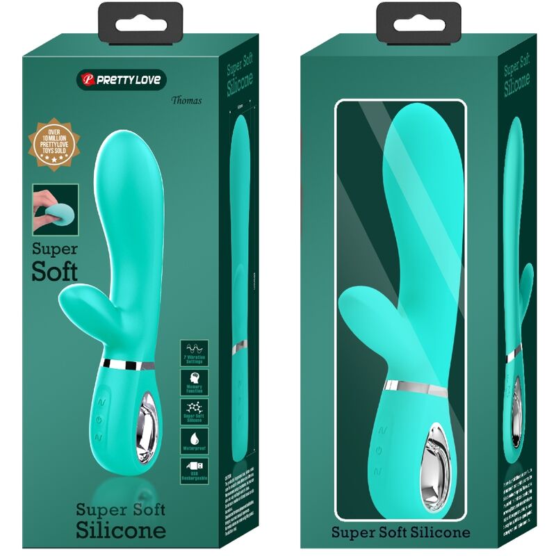 PRETTY LOVE - THOMAS MULTIFUNCTION G-SPOT VIBRATOR AQUA GREEN - My naughty haven #