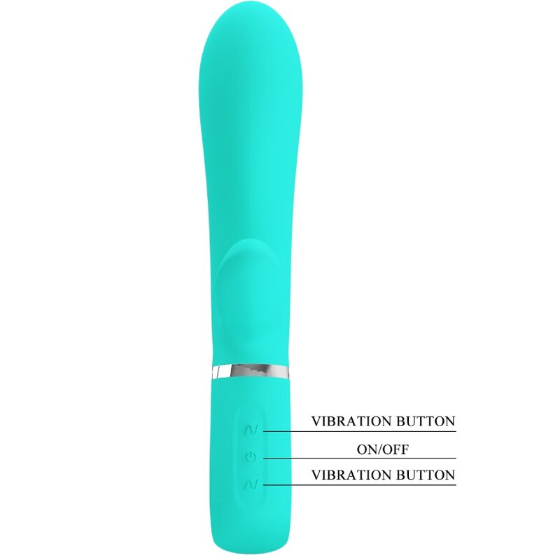 PRETTY LOVE - THOMAS MULTIFUNCTION G-SPOT VIBRATOR AQUA GREEN - My naughty haven #