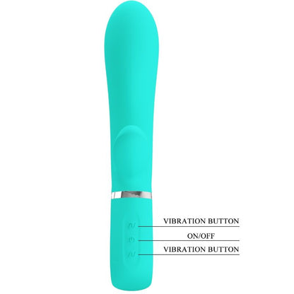 PRETTY LOVE - THOMAS MULTIFUNCTION G-SPOT VIBRATOR AQUA GREEN - My naughty haven #