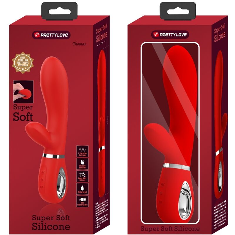 PRETTY LOVE - THOMAS MULTIFUNCTION G-SPOT VIBRATOR RED - My naughty haven #