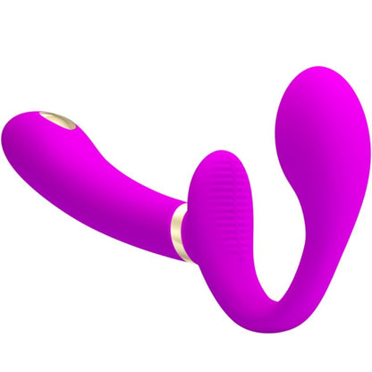 PRETTY LOVE - THUNDERBIRD DOUBLE STRAP-ON VIBRATOR REMOTE CONTROL PURPLE - My naughty haven #