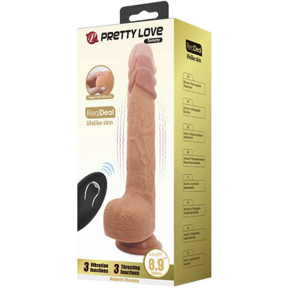 PRETTY LOVE - TOMMY REALISTIC DILDO VIBRATOR 22.5 CM - My naughty haven #