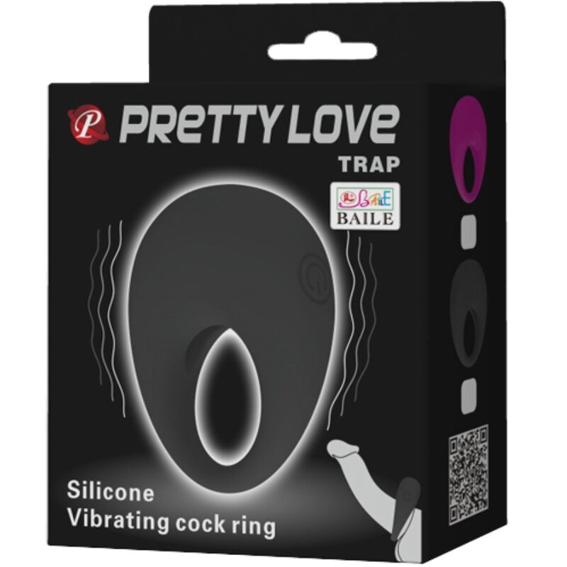 PRETTY LOVE - TRAP VIBRATOR RING BLACK - My naughty haven #