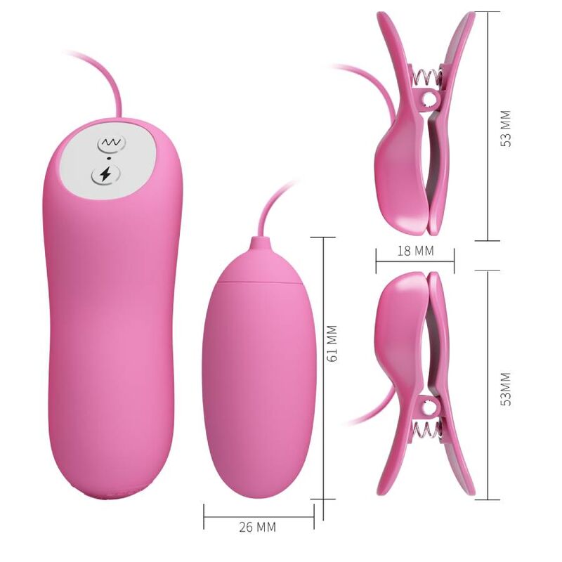 PRETTY LOVE - TWEEZERS WITH VIBRATION AND PINK ELETROSHOCK - My naughty haven #