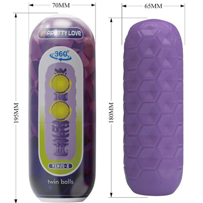 PRETTY LOVE - TWIN BALLS MALE MASTURBATOR PURPLE - My naughty haven #