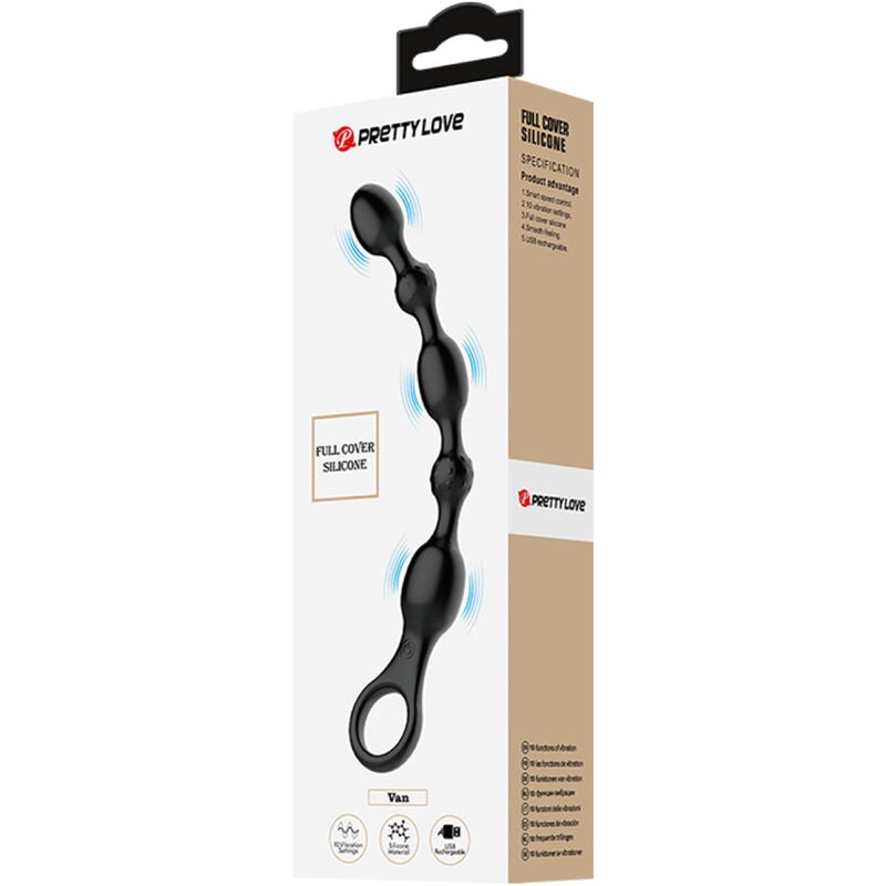 PRETTY LOVE - VAN АНАЛНИ ТОПЧЕТА 10 ВИБРАЦИИ, ПРЕЗАРЕЖДАЕМИ СИЛИКОНОВИ