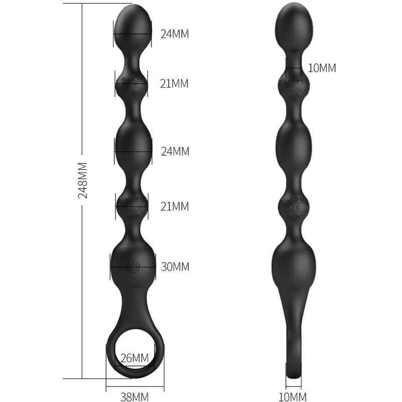 PRETTY LOVE - VAN ANAL BALLS 10 VIBRATIONS RECHARGEABLE SILICONE - My naughty haven #