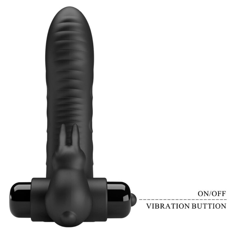 PRETTY LOVE - VANCE BLACK RABBIT VIBRATOR FINGER COVER - My naughty haven #