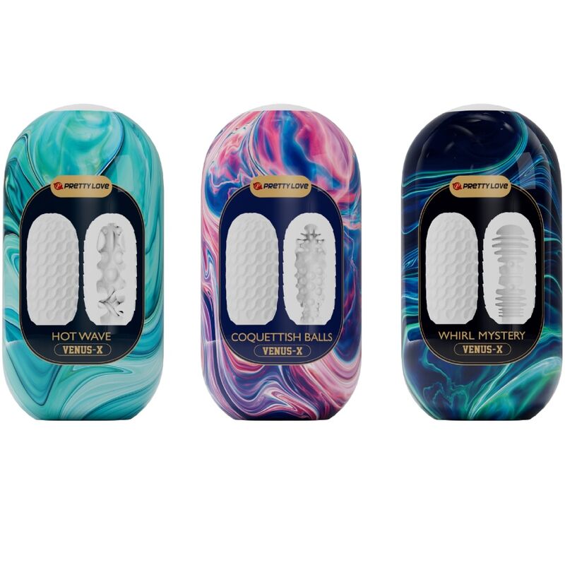 PRETTY LOVE - VENUS X 15 SILICONE MALE MASTURBATORS WHITE - My naughty haven #