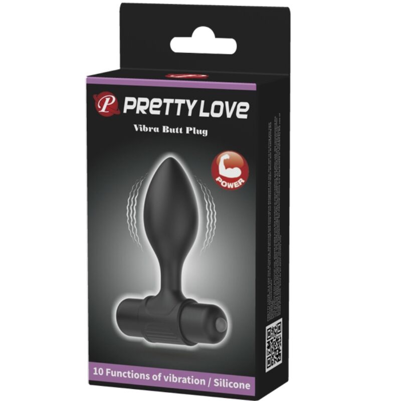 PRETTY LOVE - VIBRA BUTT 10 VIBRATIONS ANAL PLUG BLACK - My naughty haven #