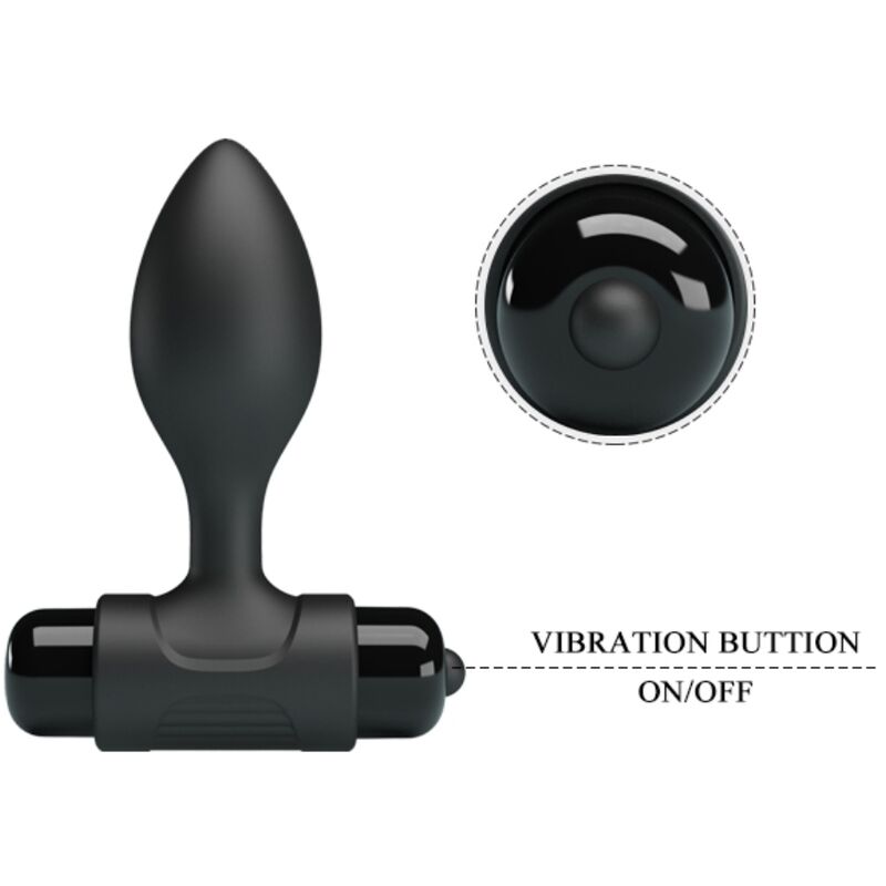 PRETTY LOVE - VIBRA BUTT 10 VIBRATIONS ANAL PLUG BLACK - My naughty haven #