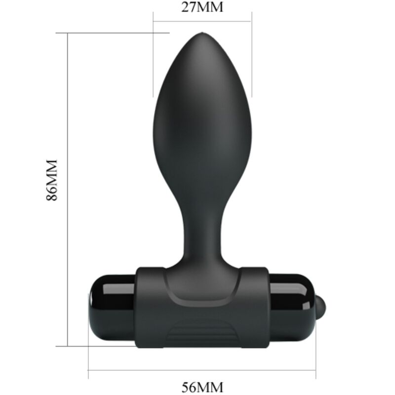 PRETTY LOVE - VIBRA BUTT 10 VIBRATIONS ANAL PLUG BLACK - My naughty haven #