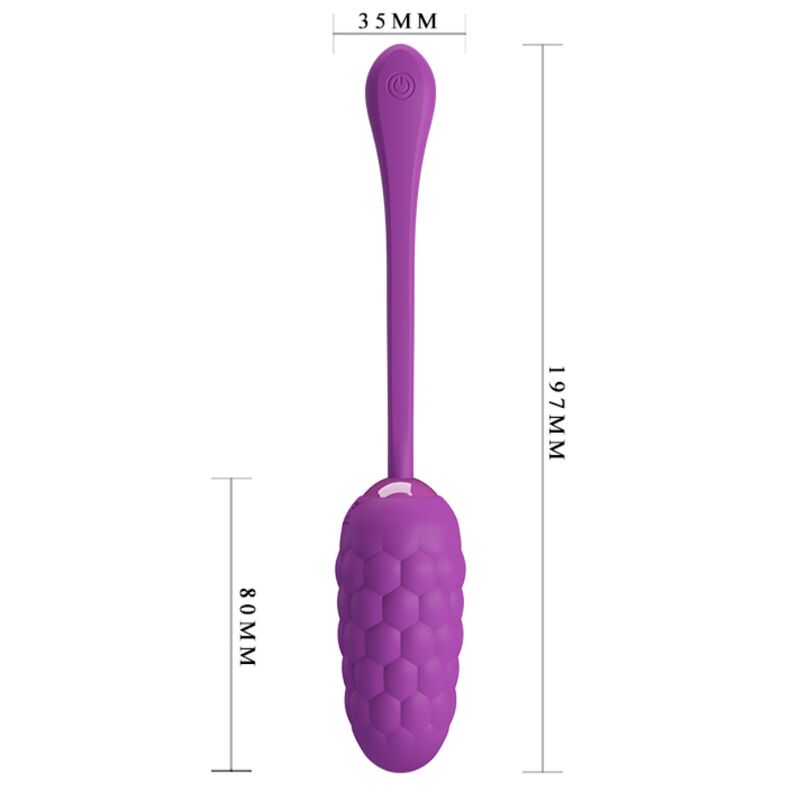 PRETTY LOVE - VIBRATING EGG WITH PURPLE RECHARGEABLE MARINE TEXTURE - My naughty haven #