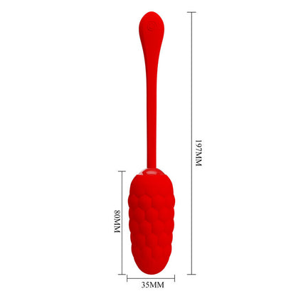 PRETTY LOVE - VIBRATING EGG WITH RED RECHARGEABLE MARINE TEXTURE - My naughty haven #