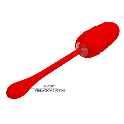 PRETTY LOVE - VIBRATING EGG WITH RED RECHARGEABLE MARINE TEXTURE - My naughty haven #