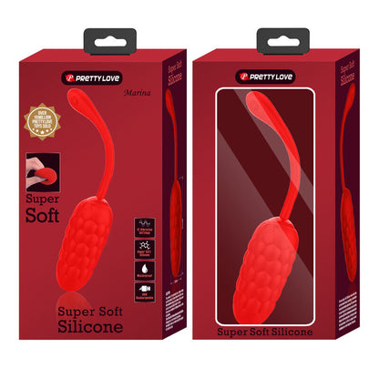 PRETTY LOVE - VIBRATING EGG WITH RED RECHARGEABLE MARINE TEXTURE - My naughty haven #