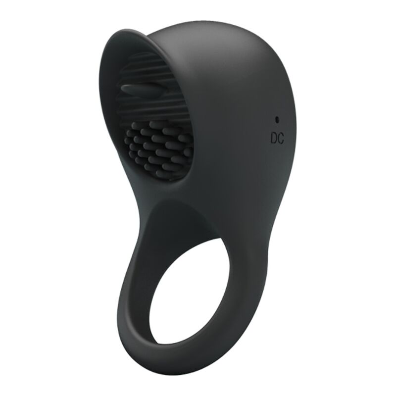 PRETTY LOVE - VIBRATING PENIS RING WITH BLACK TONGUE - My naughty haven #