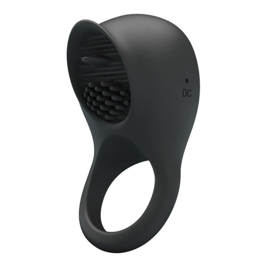 PRETTY LOVE - VIBRATING PENIS RING WITH BLACK TONGUE - My naughty haven #