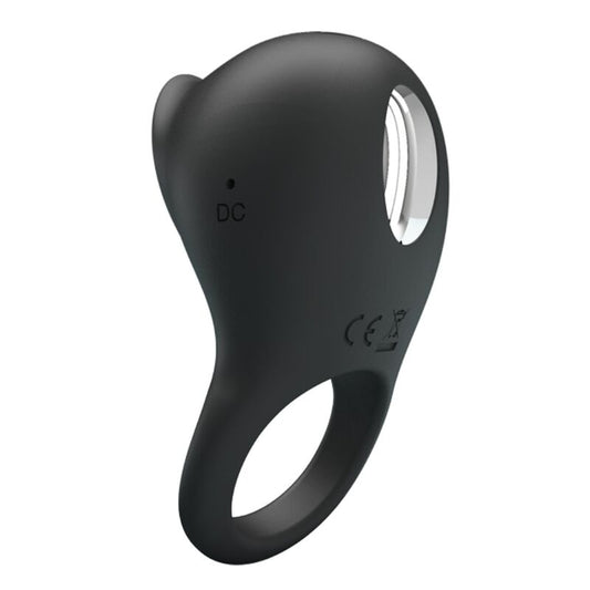 PRETTY LOVE - VIBRATING PENIS RING WITH BLACK TONGUE - My naughty haven #