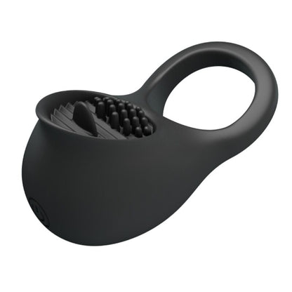 PRETTY LOVE - VIBRATING PENIS RING WITH BLACK TONGUE - My naughty haven #