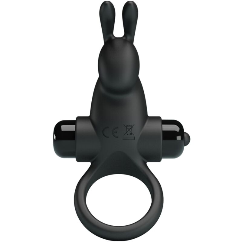 PRETTY LOVE - VIBRATING RING + RABBIT CLITORIS STIMULATOR 10 VIBRATIONS BLACK - My naughty haven #