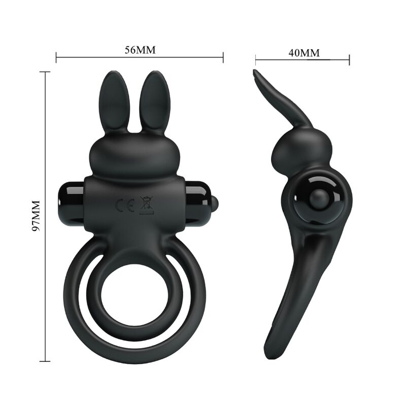 PRETTY LOVE - VIBRATOR III RABBIT RING FOR BLACK PENIS - My naughty haven #