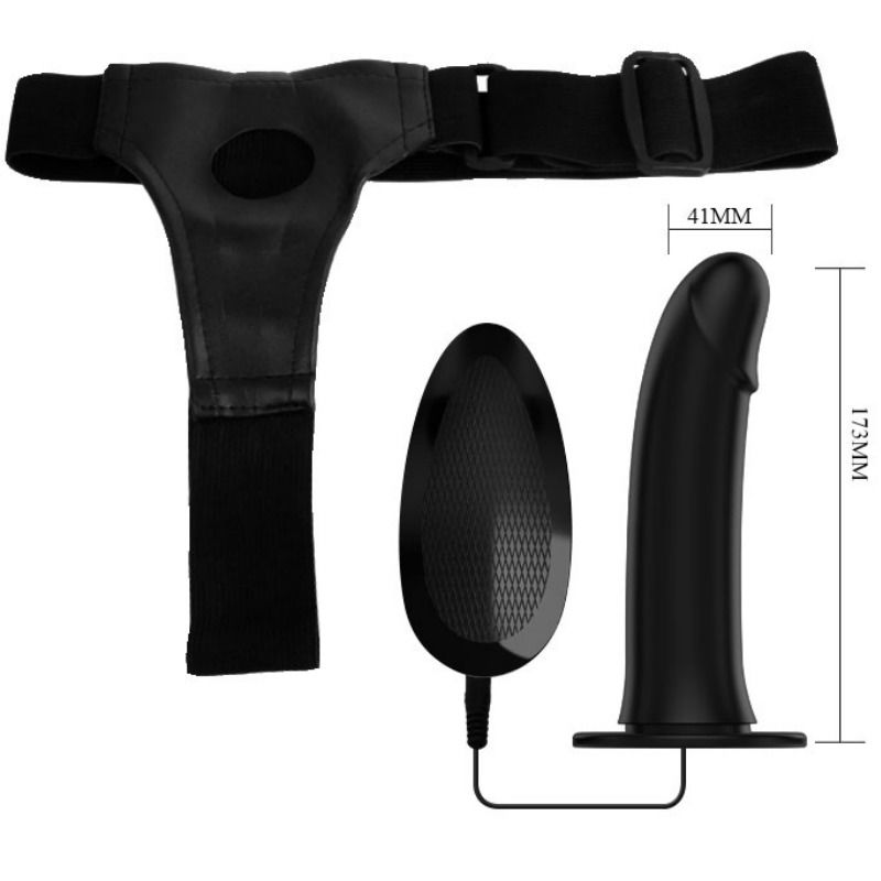 PRETTY LOVE - VITO STRAP ON WITH HOLLOW DILDO AND VIBRATION 17.3 CM - My naughty haven #