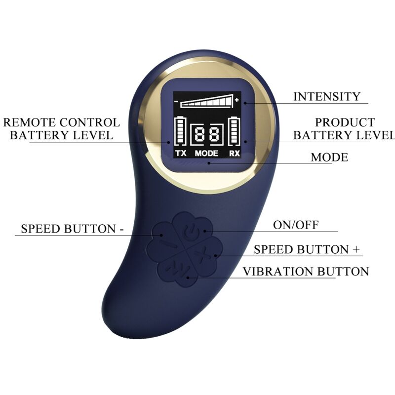 PRETTY LOVE - VIVIAN BLUE REMOTE CONTROL VIBRATING EGG - My naughty haven #