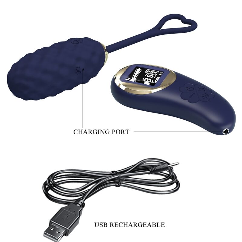 PRETTY LOVE - VIVIAN BLUE REMOTE CONTROL VIBRATING EGG - My naughty haven #