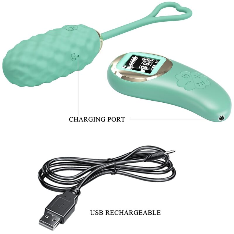 PRETTY LOVE - VIVIAN GREEN REMOTE CONTROL VIBRATING EGG - My naughty haven #