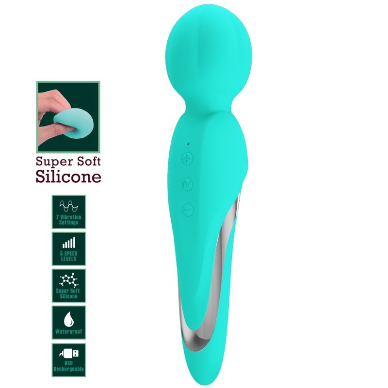 PRETTY LOVE - WALTER VIBRATOR WAND AQUA GREEN - My naughty haven #