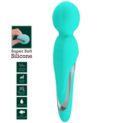 PRETTY LOVE - WALTER VIBRATOR WAND AQUA GREEN - My naughty haven #