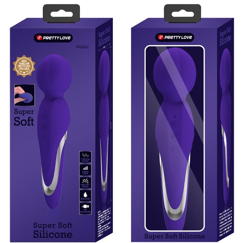 PRETTY LOVE - WALTER VIBRATOR WAND PURPLE - My naughty haven #
