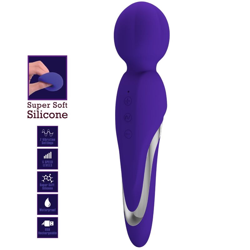 PRETTY LOVE - WALTER VIBRATOR WAND PURPLE - My naughty haven #