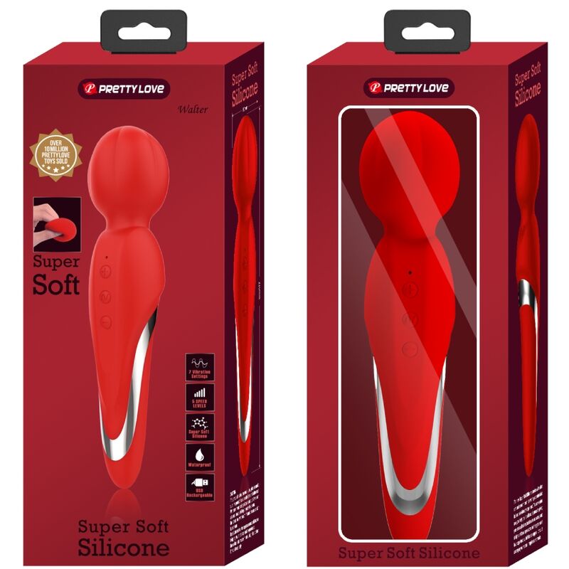 PRETTY LOVE - WALTER VIBRATOR WAND RED - My naughty haven #